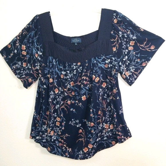 Lucky Brand Tops - Lucky Brand floral square neck loose fit boho top